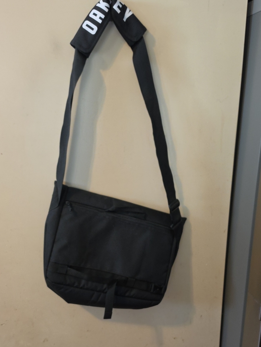 Oakley Black Messenger Bag with Logo Strap